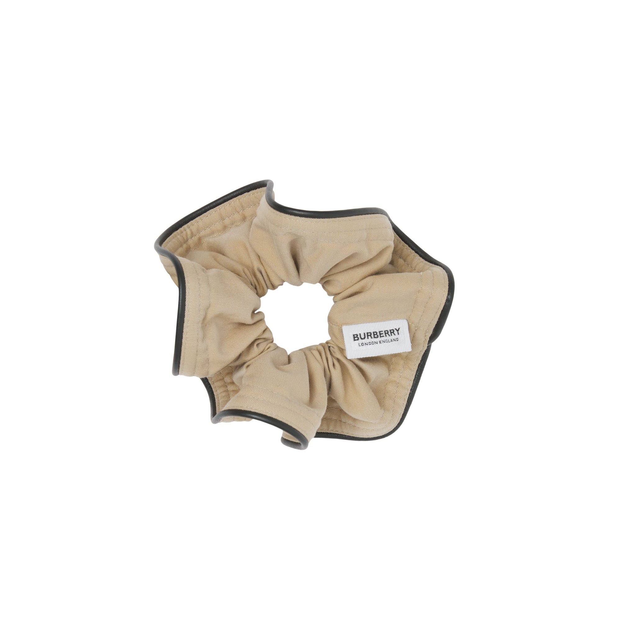 Chouchou en gabardine de coton tropicale avec ceinture - Honey