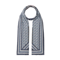 Paréo en coton rayé Monogram - Cobalt Blue