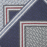 Paréo en coton rayé Monogram - Cobalt Blue