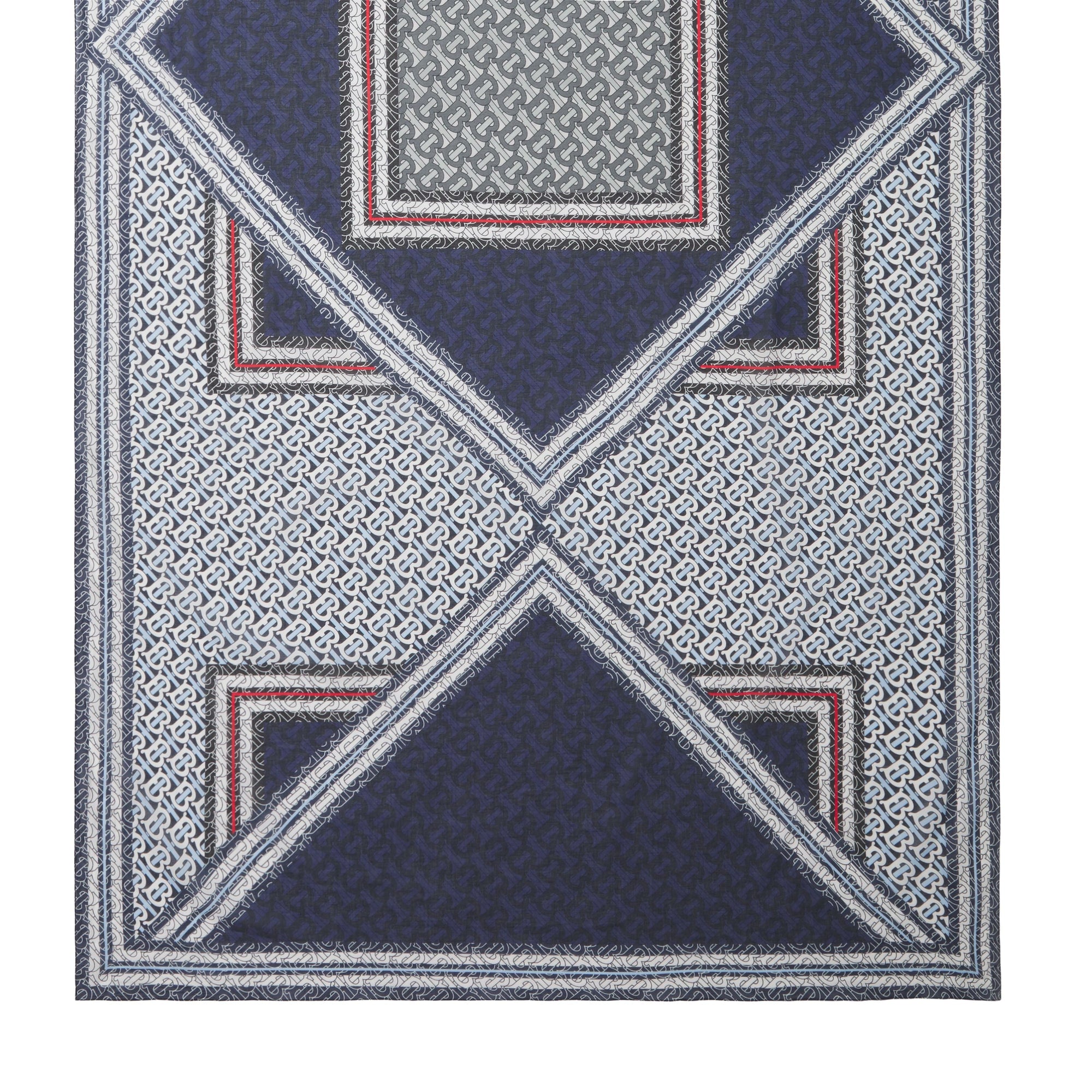 Paréo en coton rayé Monogram - Cobalt Blue