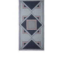Paréo en coton rayé Monogram - Cobalt Blue