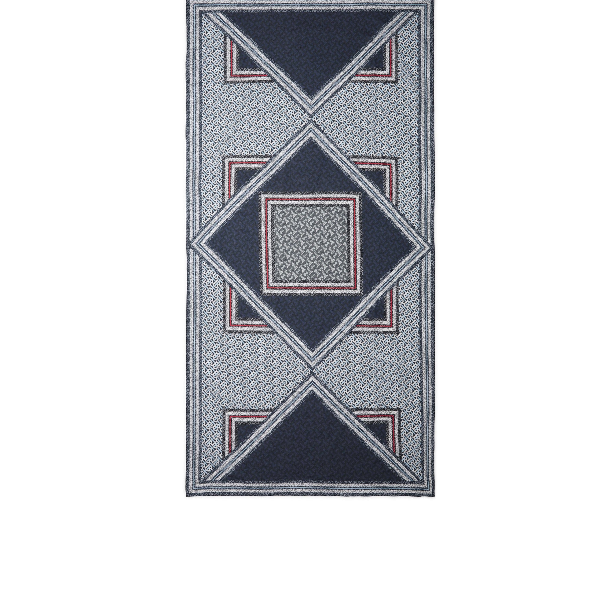 Paréo en coton rayé Monogram - Cobalt Blue