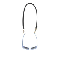 Cordon à lunettes en cuir avec détail métallique - Black
