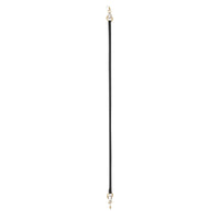 Cordon à lunettes en cuir avec détail métallique - Black
