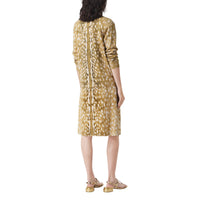 Jupe en soie extensible à imprimé cerf - Honey Beige