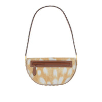 Petit sac Olympia en poil de veau à imprimé daim - Beige