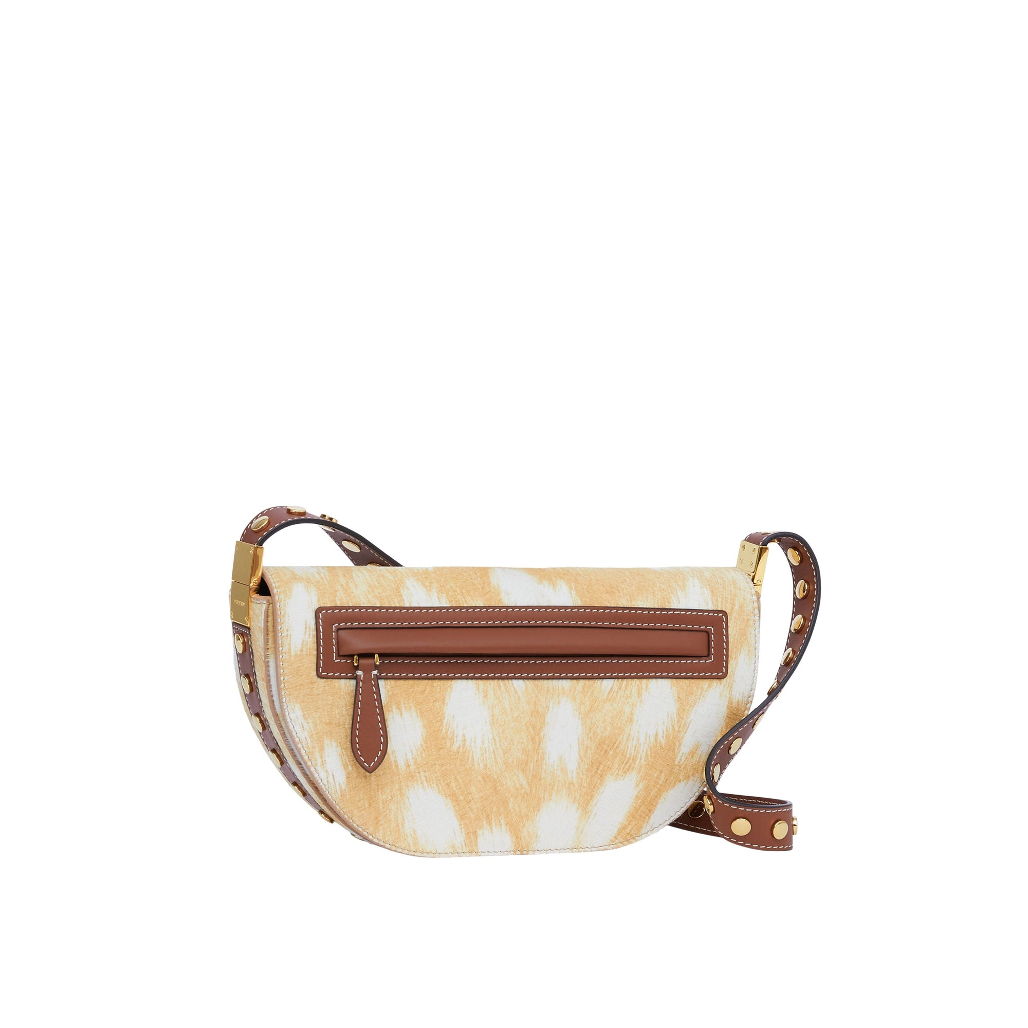 Petit sac Olympia en poil de veau à imprimé daim - Beige