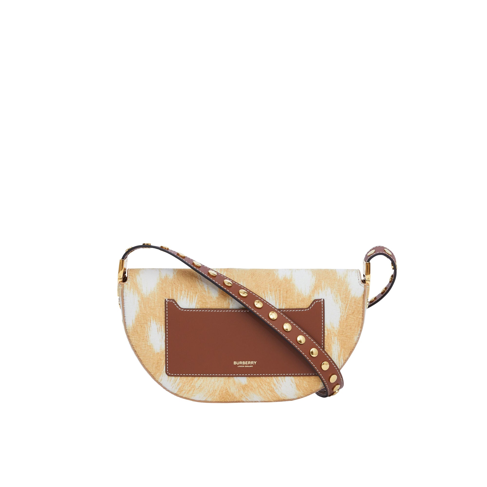 Petit sac Olympia en poil de veau à imprimé daim - Beige