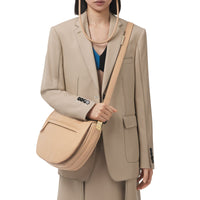 Sac Olympia extra-large en cuir d'agneau plongé - Cool Beige