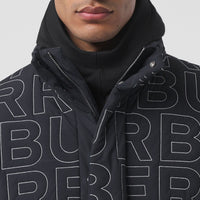 Cagoule en jersey de coton avec logo - Black