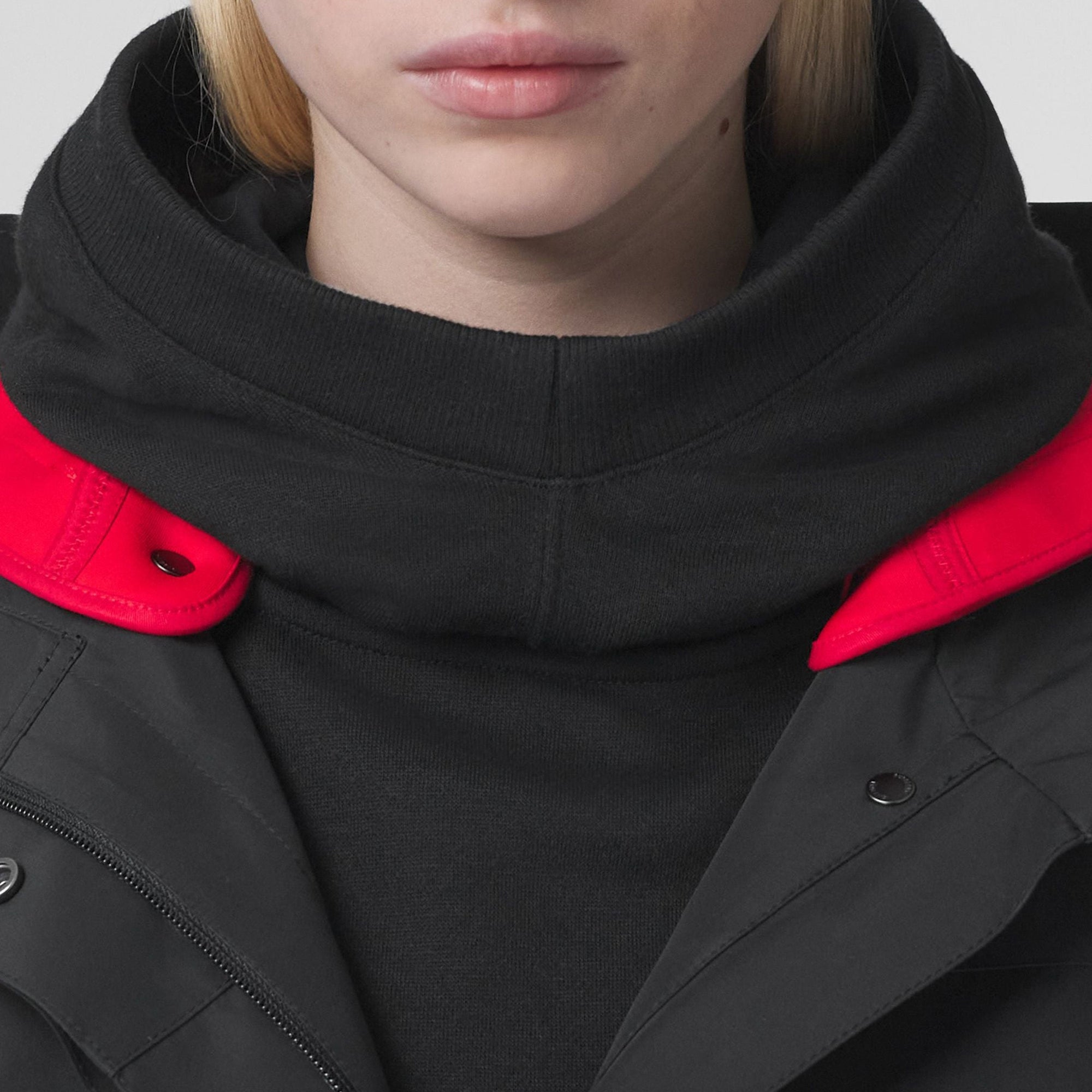 Cagoule en jersey de coton avec logo - Black