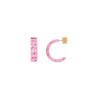 Créoles à logo vernies - Primrose Pink
