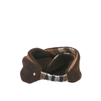 Bandeau en shearling avec check - Ebony Brown