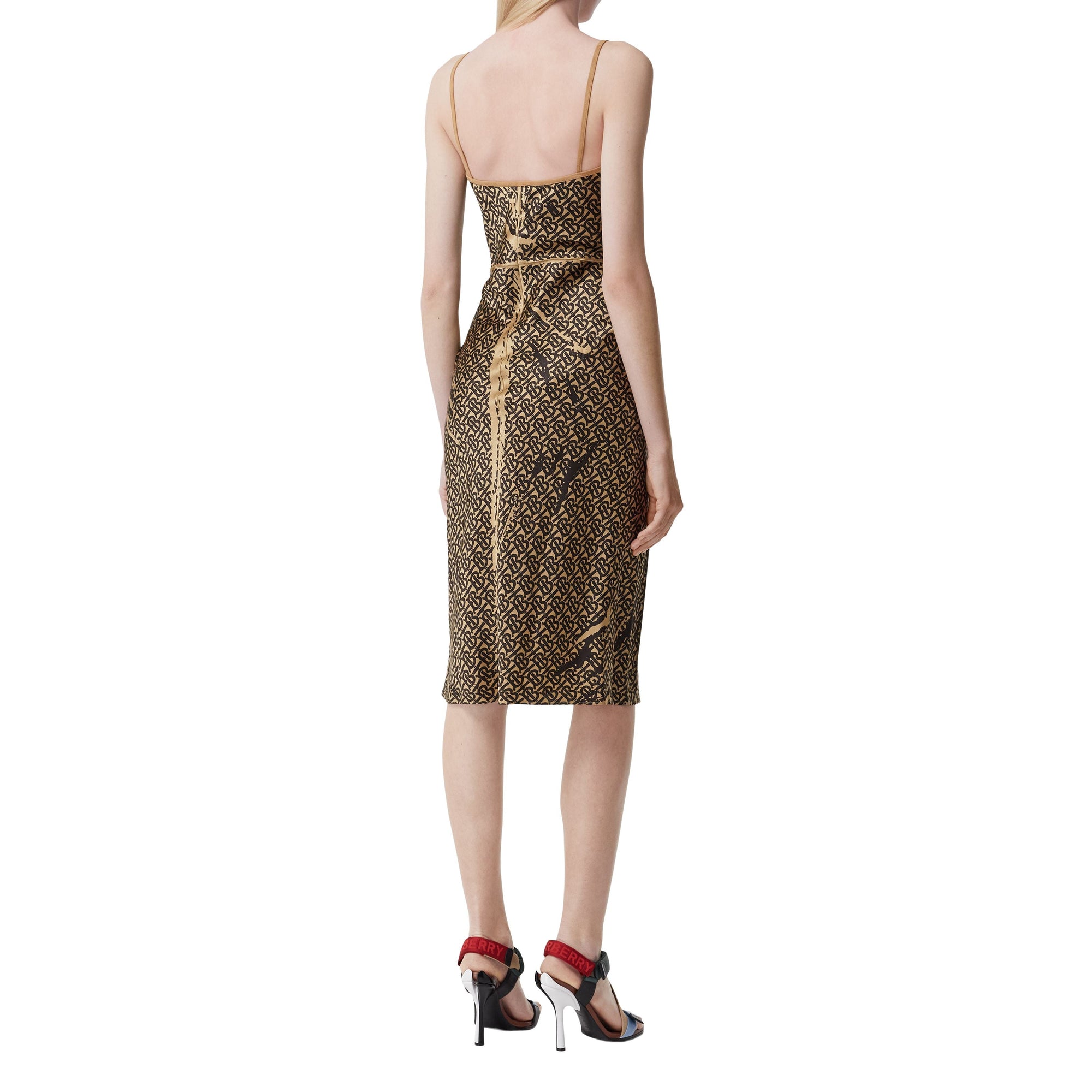 Robe combinaison en soie Monogram - Honey