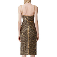 Robe combinaison en soie Monogram - Honey