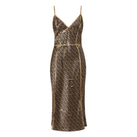 Robe combinaison en soie Monogram - Honey