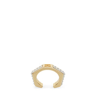 Bague baguette FF - Or & Argent