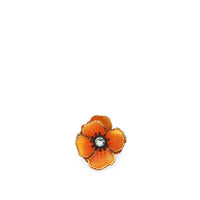 Mono boucle d’oreilles flowers - Doré & Orange
