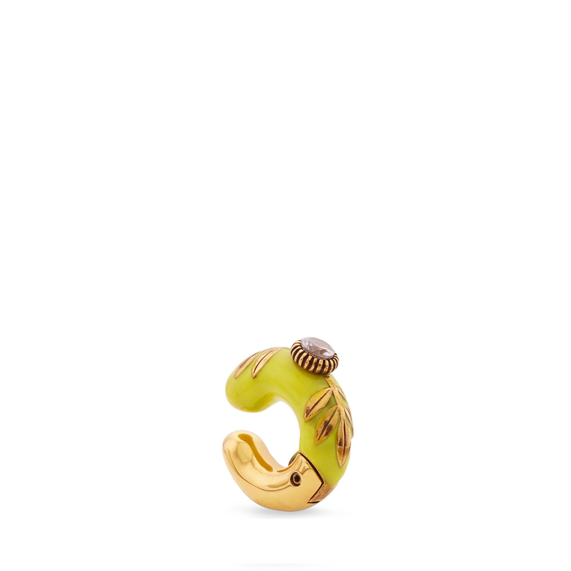 Mono boucle d’oreilles Julius Caesar - Doré & Jaune Fluo