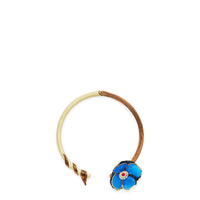 Collier flowers - Doré & Bleu Roi