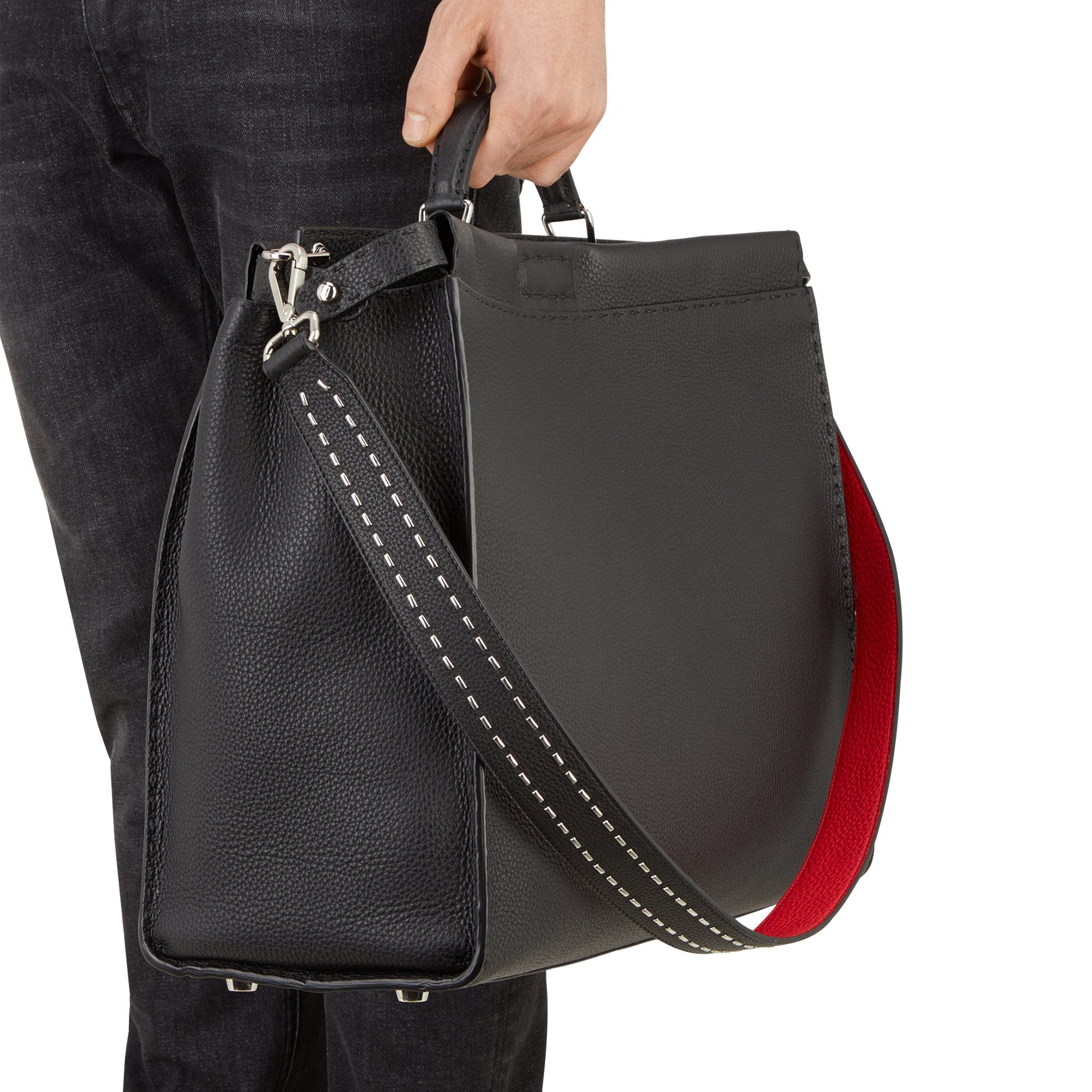 Bandoulière de sac Strap You double face - Noir & Rouge
