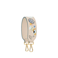 Mini Bandoulière de sac Strap You flowers - Beige