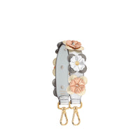 Mini Bandoulière de sac Strap You relief flowers  - Multicolore
