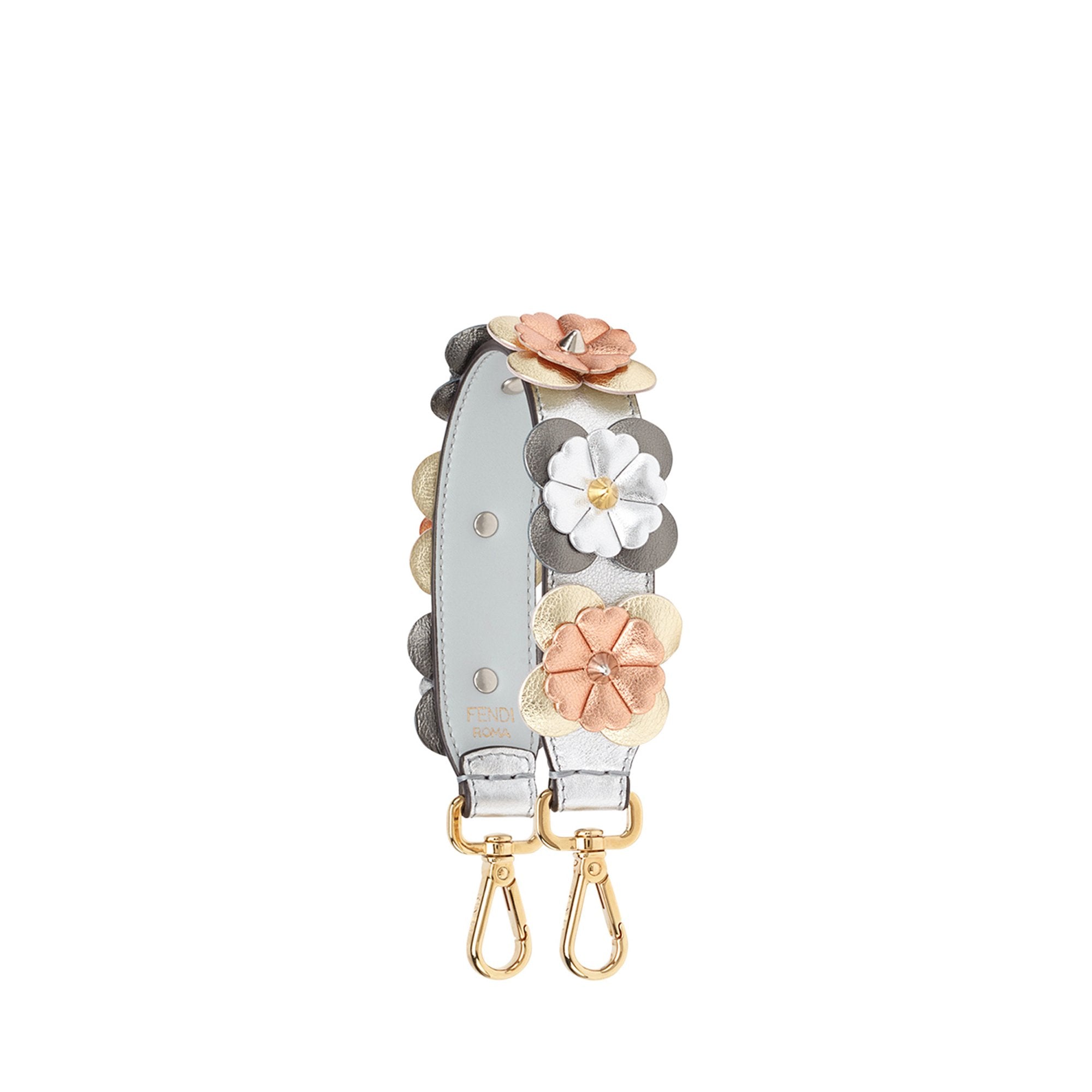 Mini Bandoulière de sac Strap You relief flowers  - Multicolore