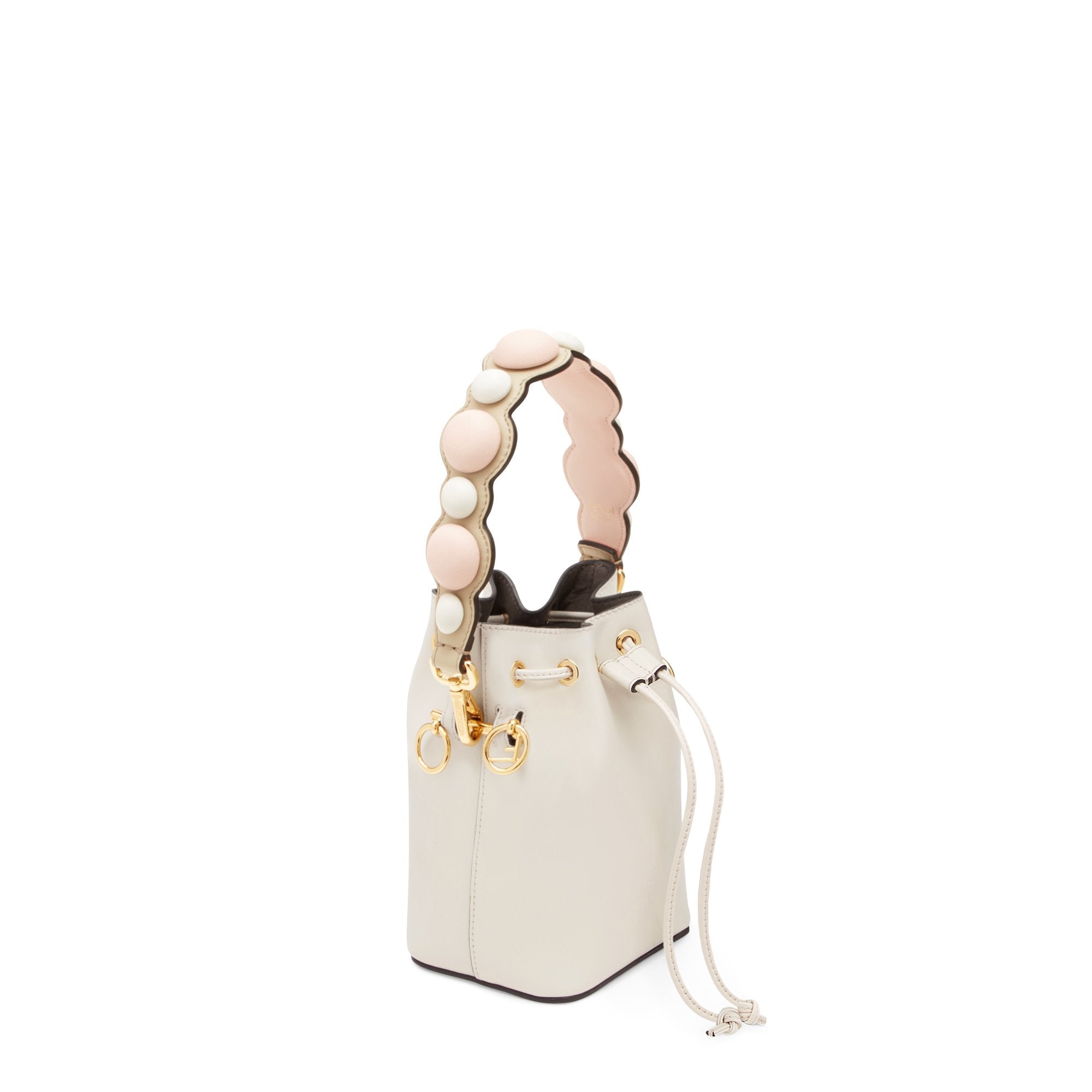 Mini Bandoulière de sac Strap You round - Beige rosé