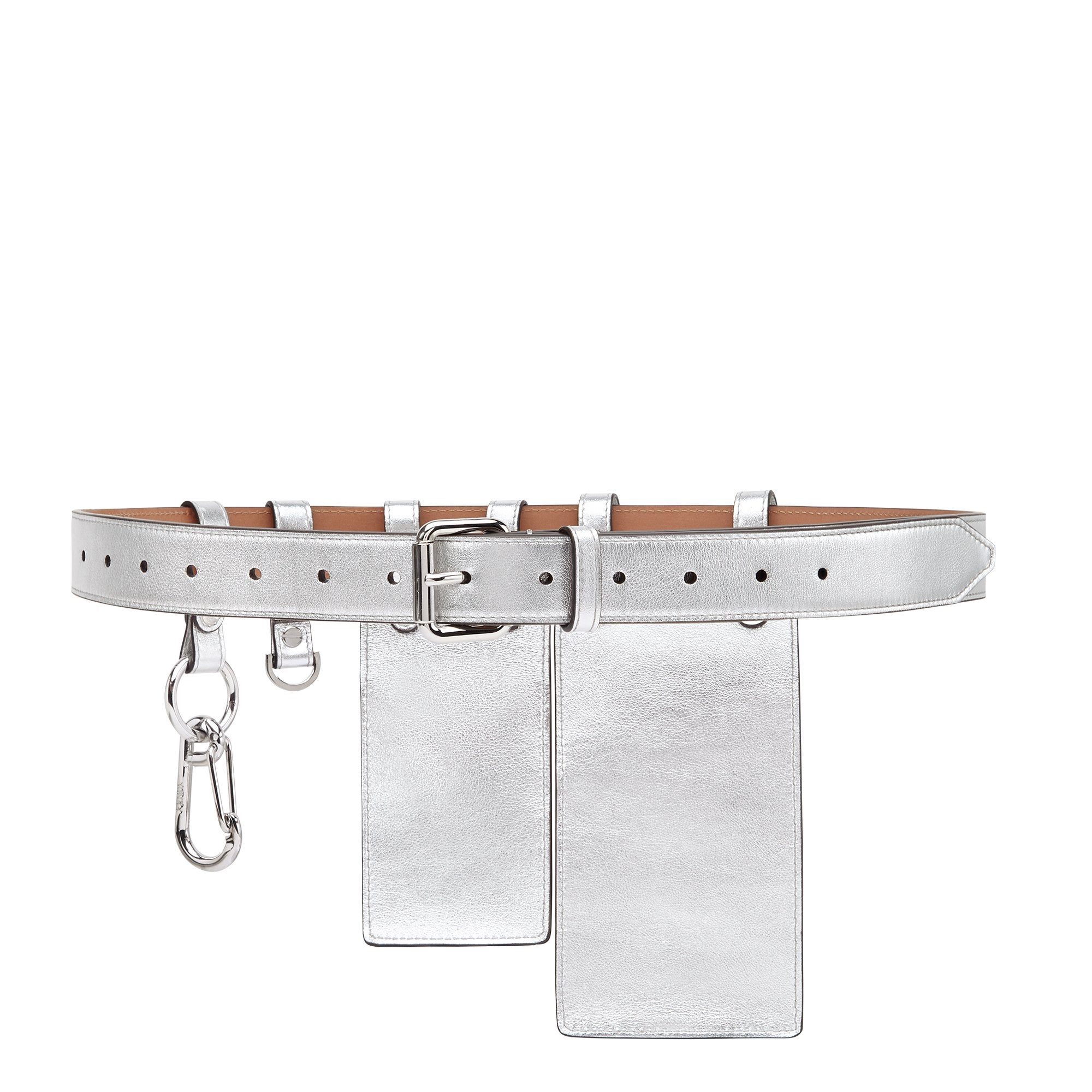 Ceinture multifonction en cuir - Argent