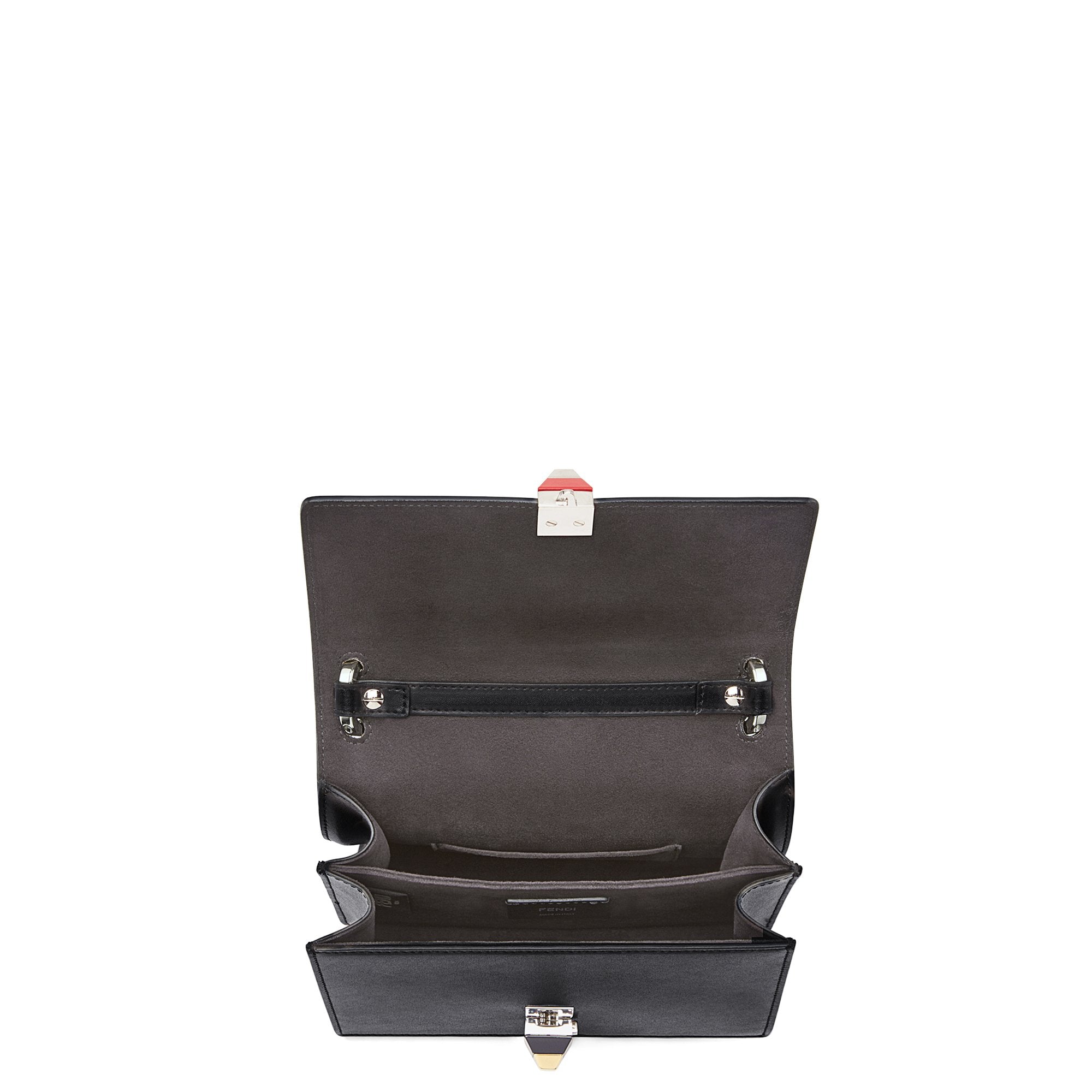Sac petit Kan I en cuir - Noir & Multicolore