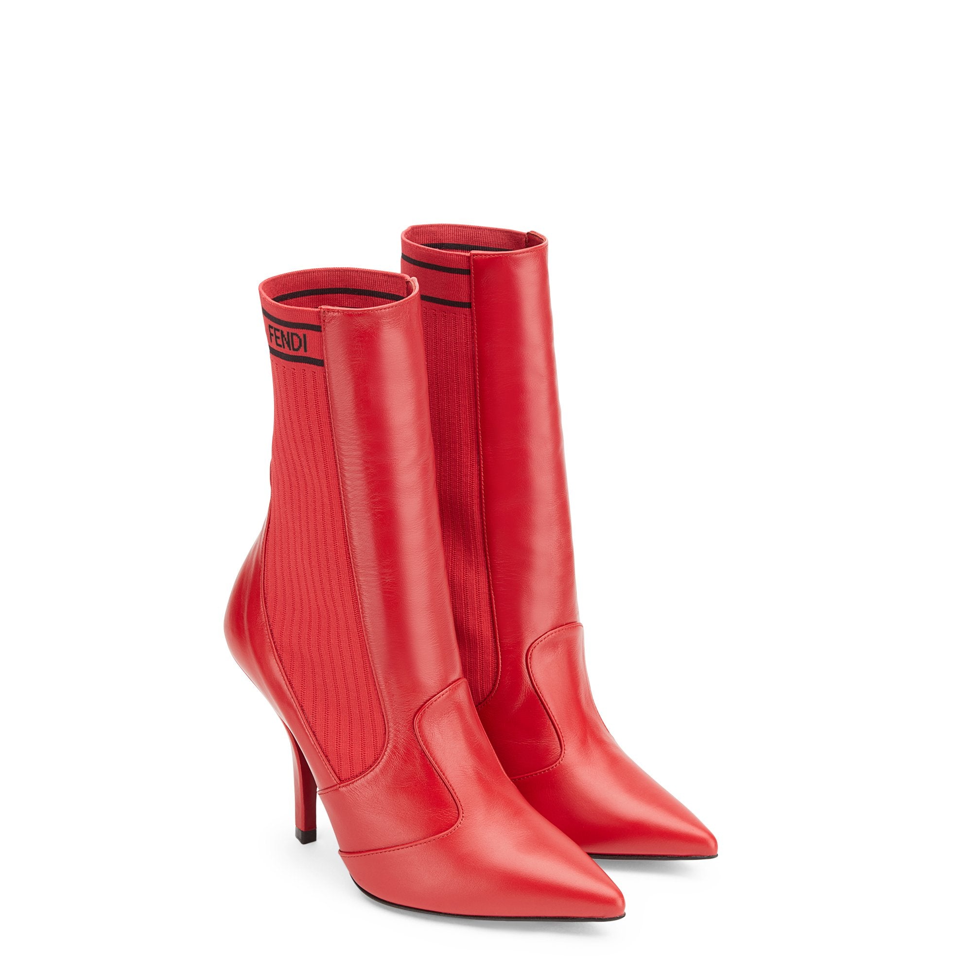 Bottes Rockoko en cuir - Rouge
