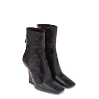 Bottines en cuir noir - Noir