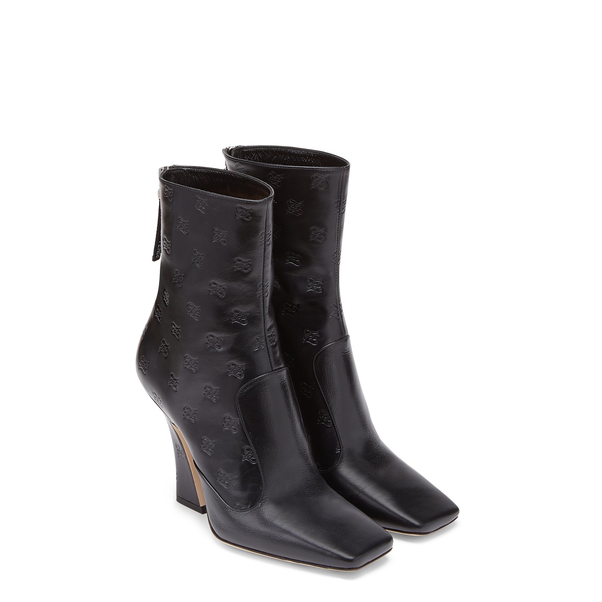 Bottines en cuir noir - Noir