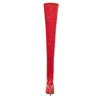 Cuissardes Rockoko en cuir - Rouge