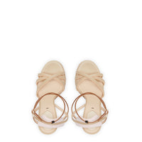 Sandales colibrì en cuir - Beige