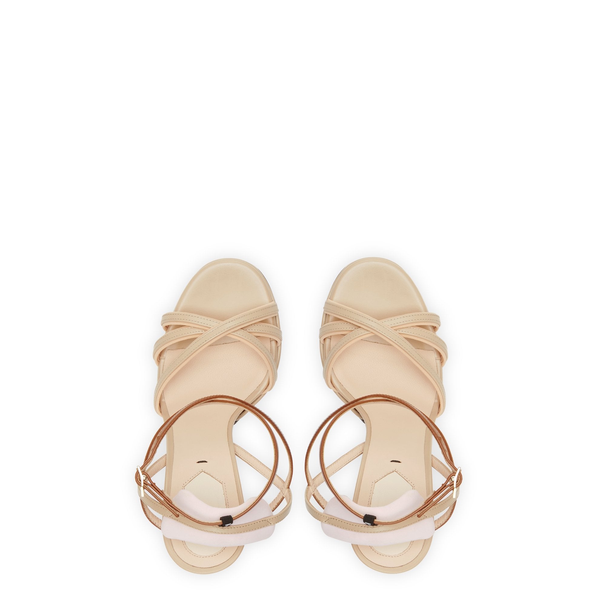 Sandales colibrì en cuir - Beige
