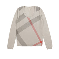 Pull en laine et cachemire avec touches de check - New Classic Check
