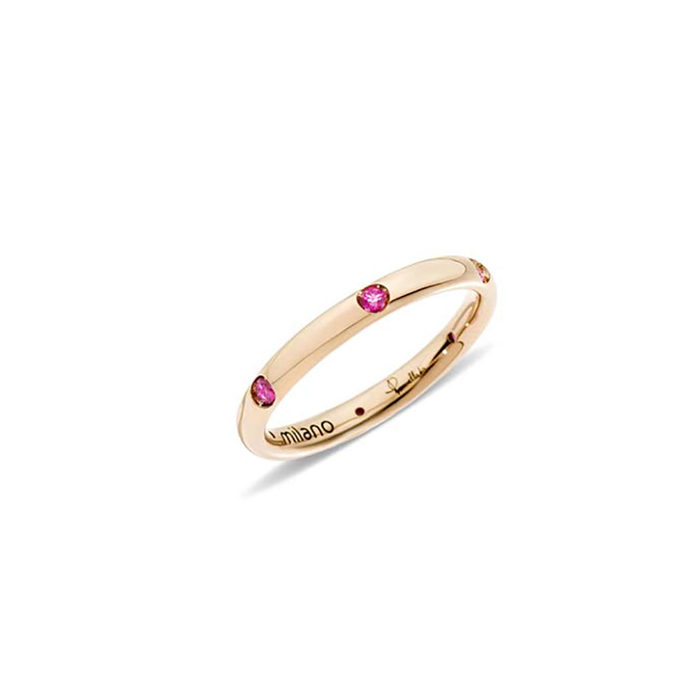 Bague Lucciole en Or Rose 18K & Saphir Rose