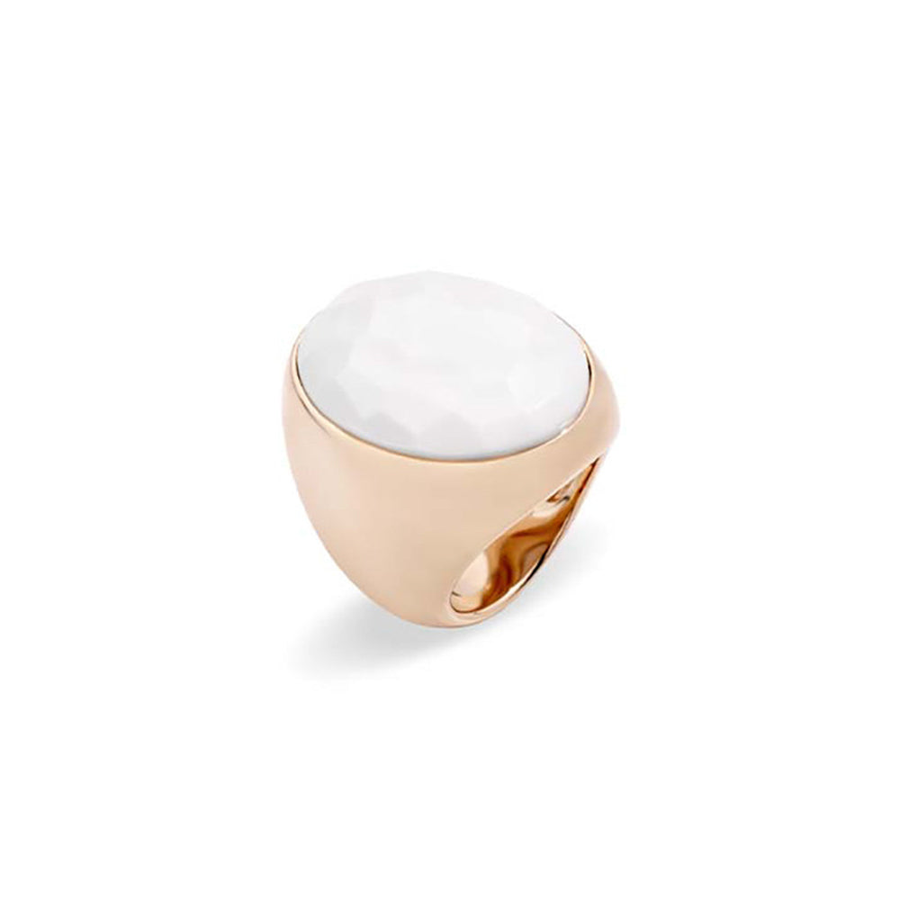 Bague Victoria en Or Rose 18K & Cacholong