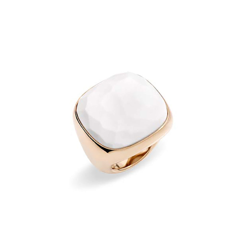 Bague Victoria en Or Rose 18K & Cacholong