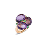 Bague Bahia en Or Rose 18K & Améthyste et Grenat tsavorite
