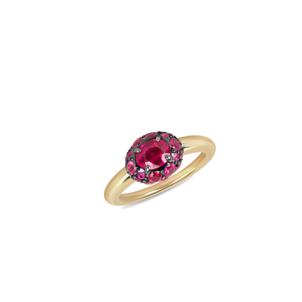 Bague Tabou en Or Rose 18K & Rubis