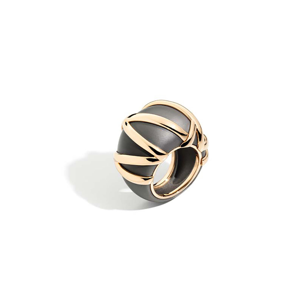 Bague Titanio en Or Rose 18K & Titane