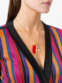 Pendentif Abclick « O » - Doré & Jaune