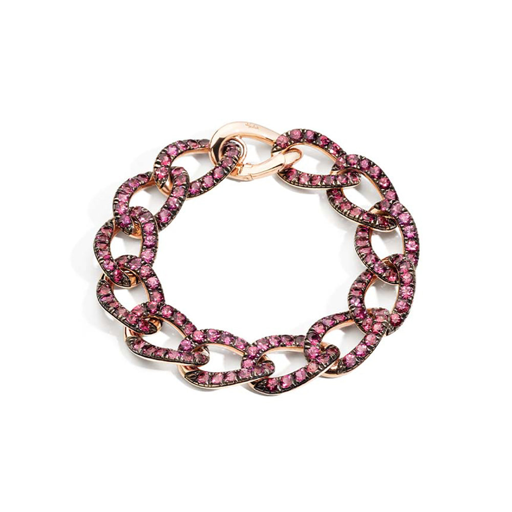 Bracelet Tango en Or Rose 18K & Rhodolite et Grenat