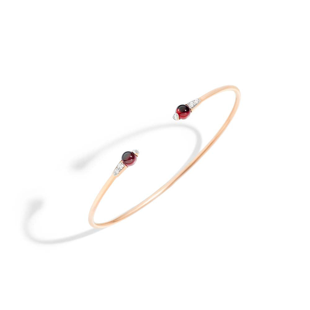 Bracelet M'Ama Non M'Ama en Or Rose 18K & Grenat et Diamant Blanc