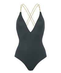 Maillot une pièce décolleté Blondi - Caviar & Doré