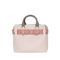 Petit sac The Belt en cuir tricolore - Limestone & Dusty Rose