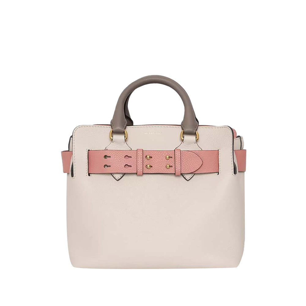 Petit sac The Belt en cuir tricolore - Limestone & Dusty Rose